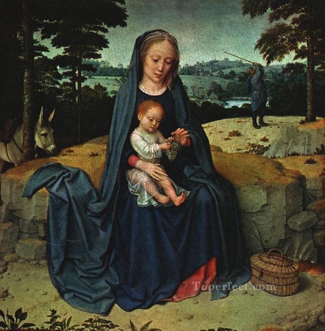 the rest on the flight into egypt wga Gerard David Oil Paintings
